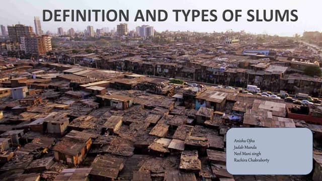 types of slums tourism